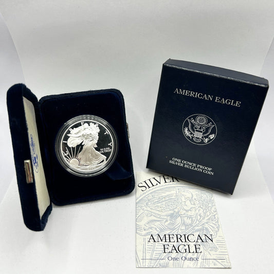 2000-P American Silver Eagle Proof in Original Government Packaging With COA