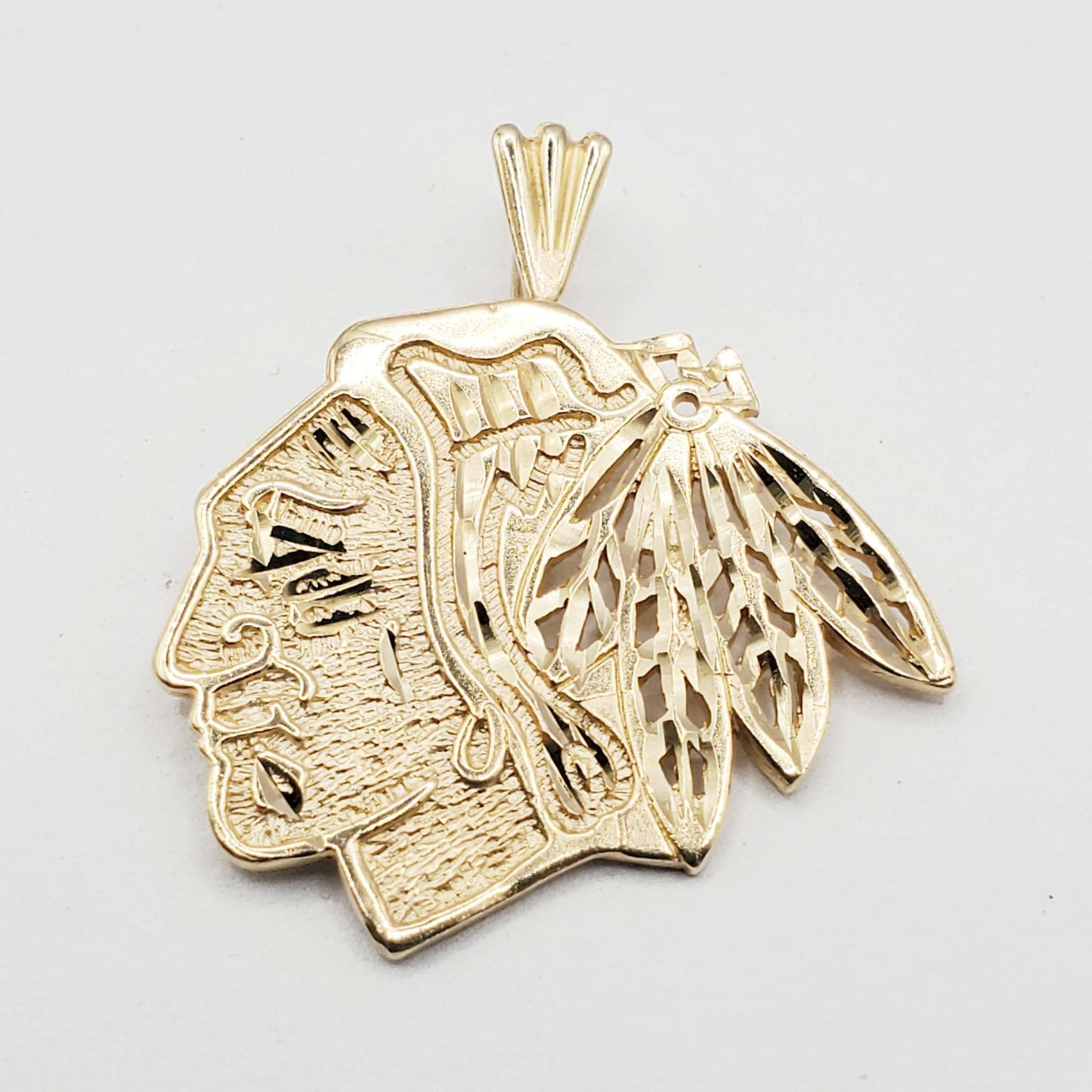 NHL Chicago Blackhawks Pendant & Stud Earrings Set 14k Gold Michael Anthony