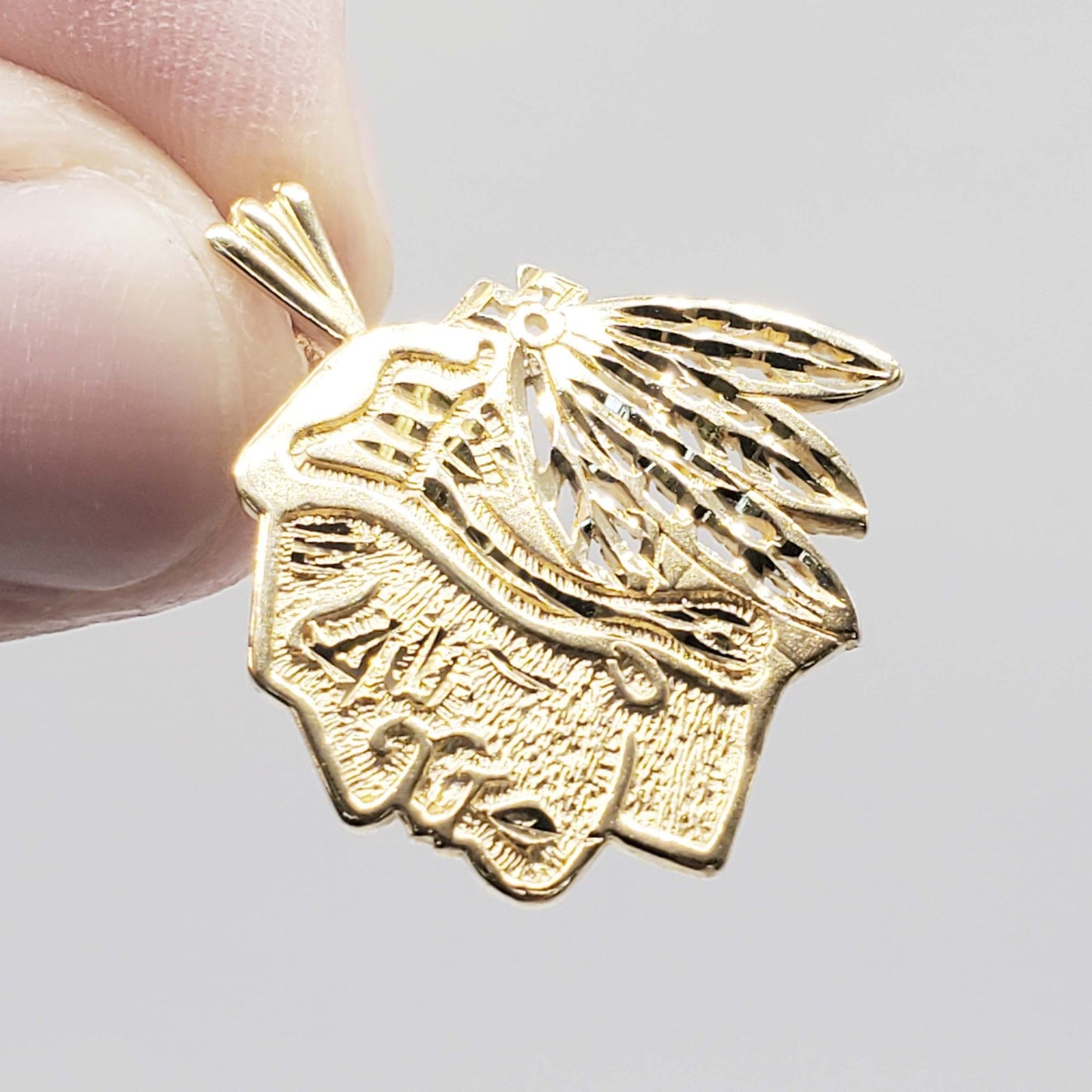 NHL Chicago Blackhawks Pendant & Stud Earrings Set 14k Gold Michael Anthony