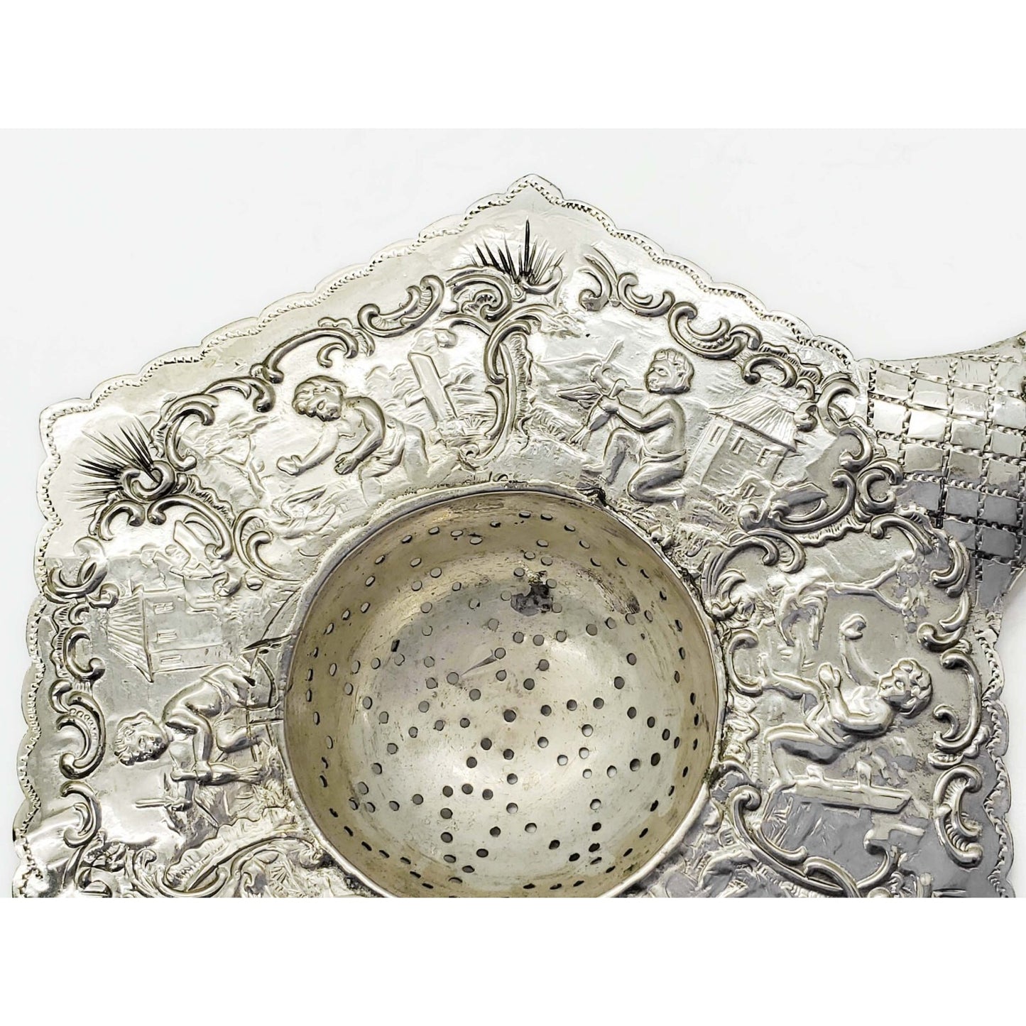 Antique Hexagon Tea Strainer 860 Silver
