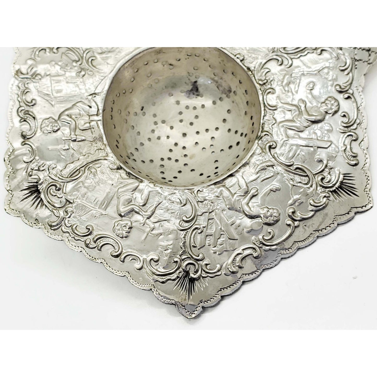 Antique Hexagon Tea Strainer 860 Silver
