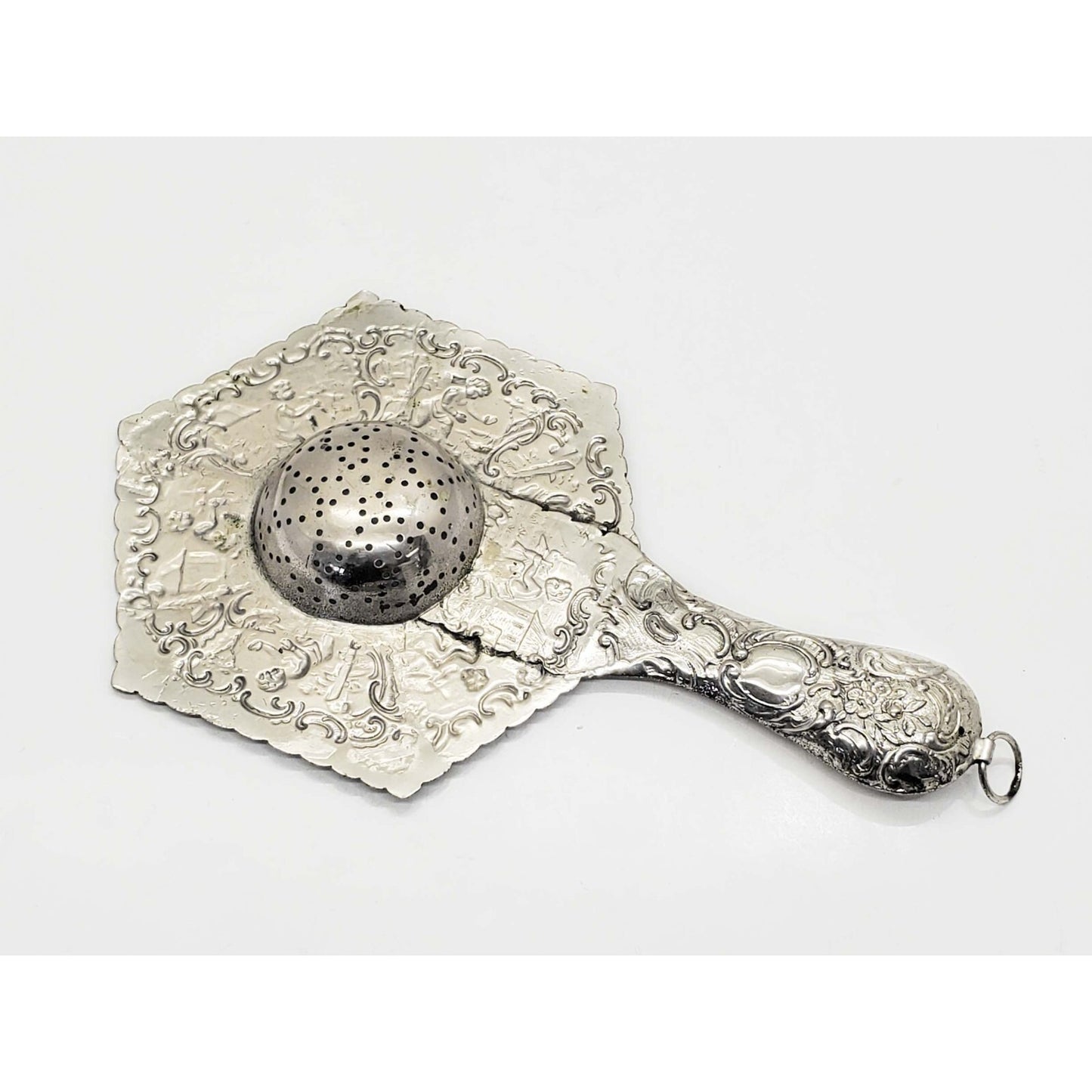 Antique Hexagon Tea Strainer 860 Silver
