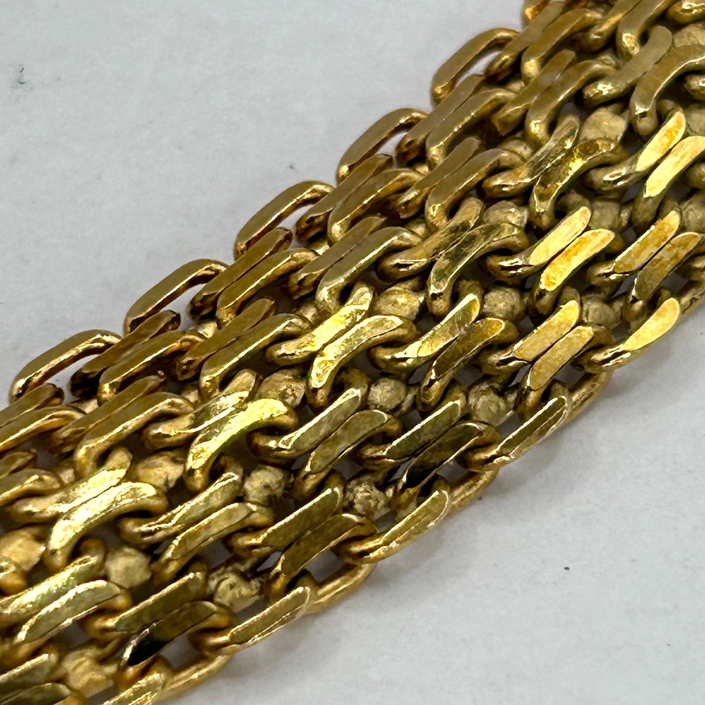 LIRM Gold Vermeil 925 Sterling Silver Puffy Mesh Necklace - 18" Chain ITALY JTV