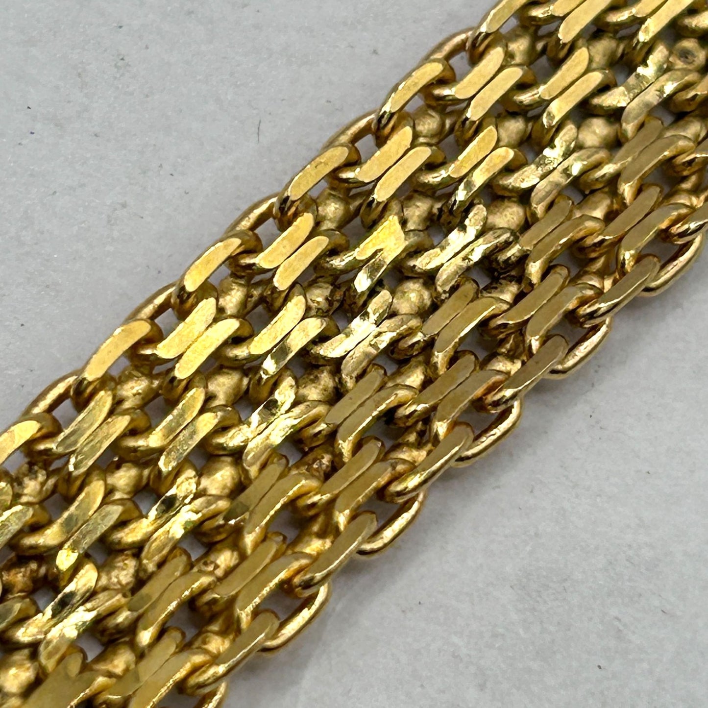 LIRM Gold Vermeil 925 Sterling Silver Puffy Mesh Necklace - 18" Chain ITALY JTV
