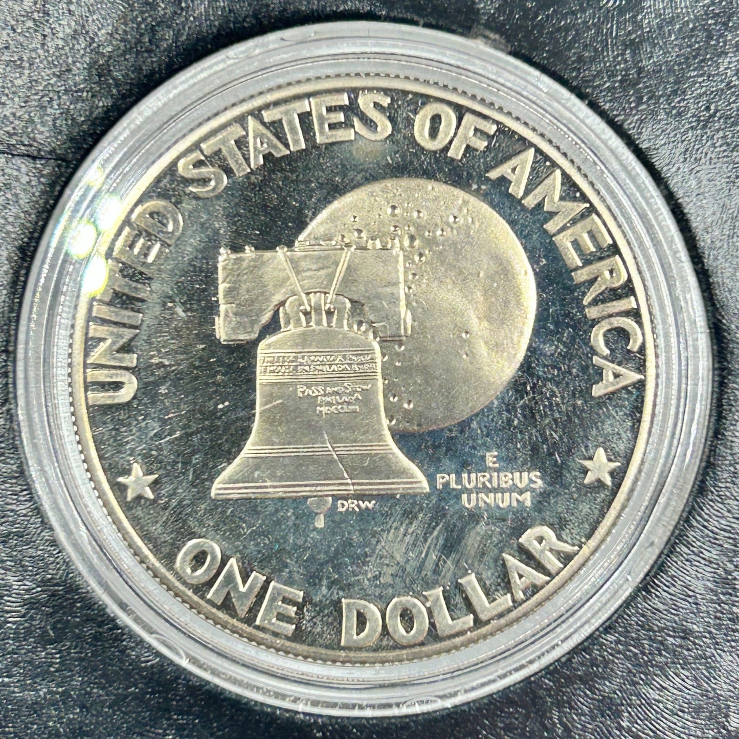 Set of 3 1976-S Eisenhower Dollar Silver Proof Variety 1 + Blue Felt Box