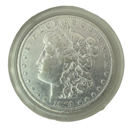 1891 Morgan Dollar F/VF Fine/Very Fine 90% Silver $1 US Coin Collectible - P