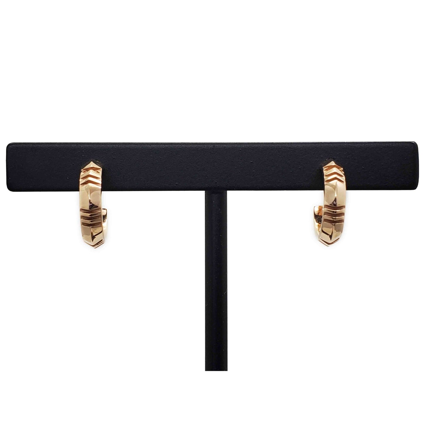 Tiffany & Co Atlas Small X Hoop Earrings 18k Gold