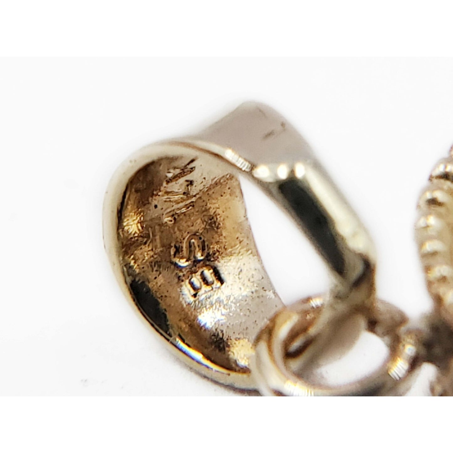 MOP Carved Charm Bezel Pendant 14k Gold