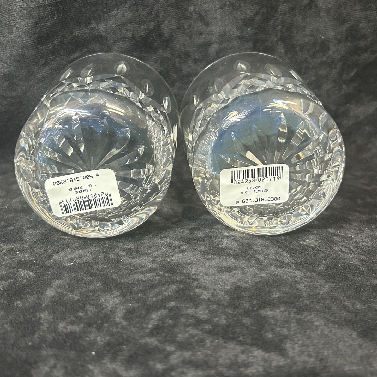 2 Waterford Lead Crystal LISMORE 9oz TUMBLERS 6003182300