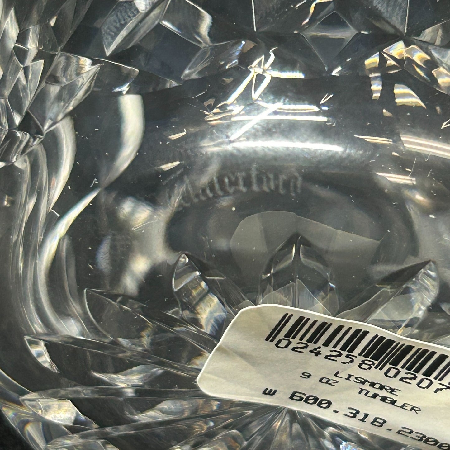 2 Waterford Lead Crystal LISMORE 9oz TUMBLERS 6003182300