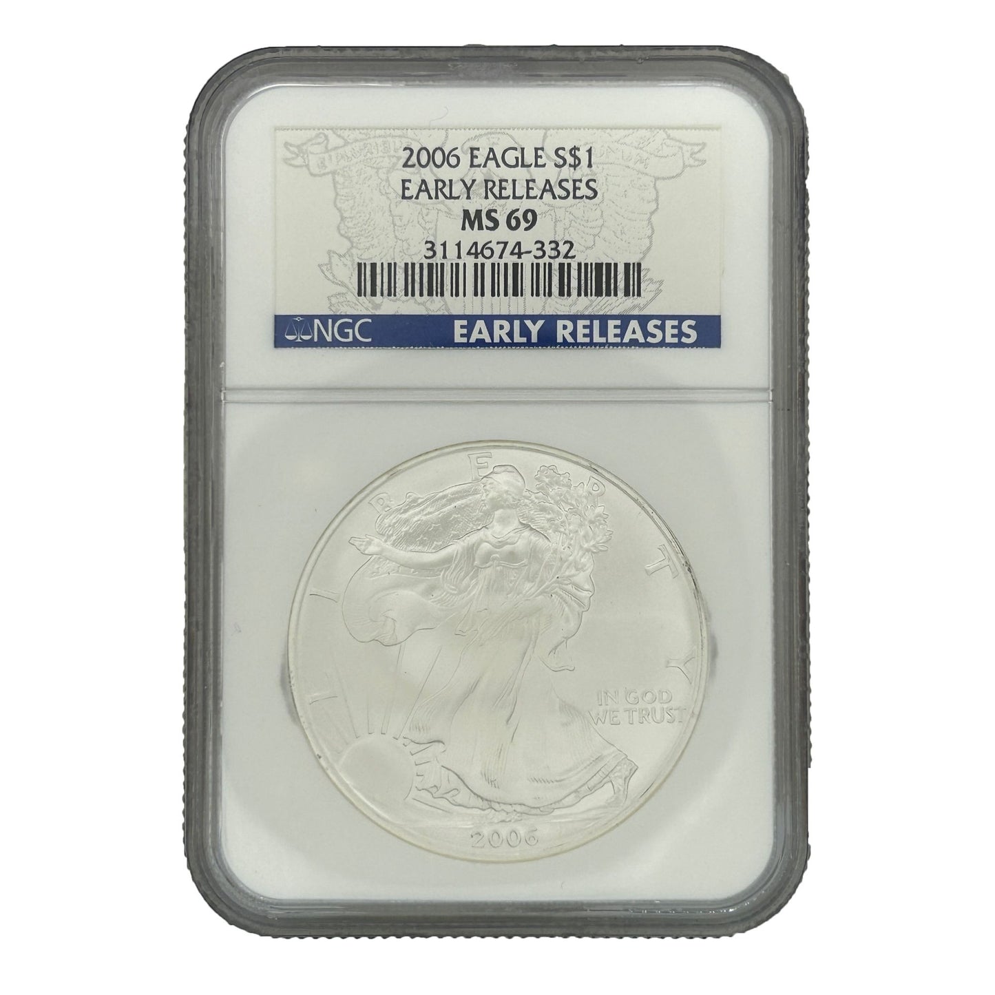 2006 American Silver Eagle $1 Coin NGC MS-69 Early Releases 3114674-332