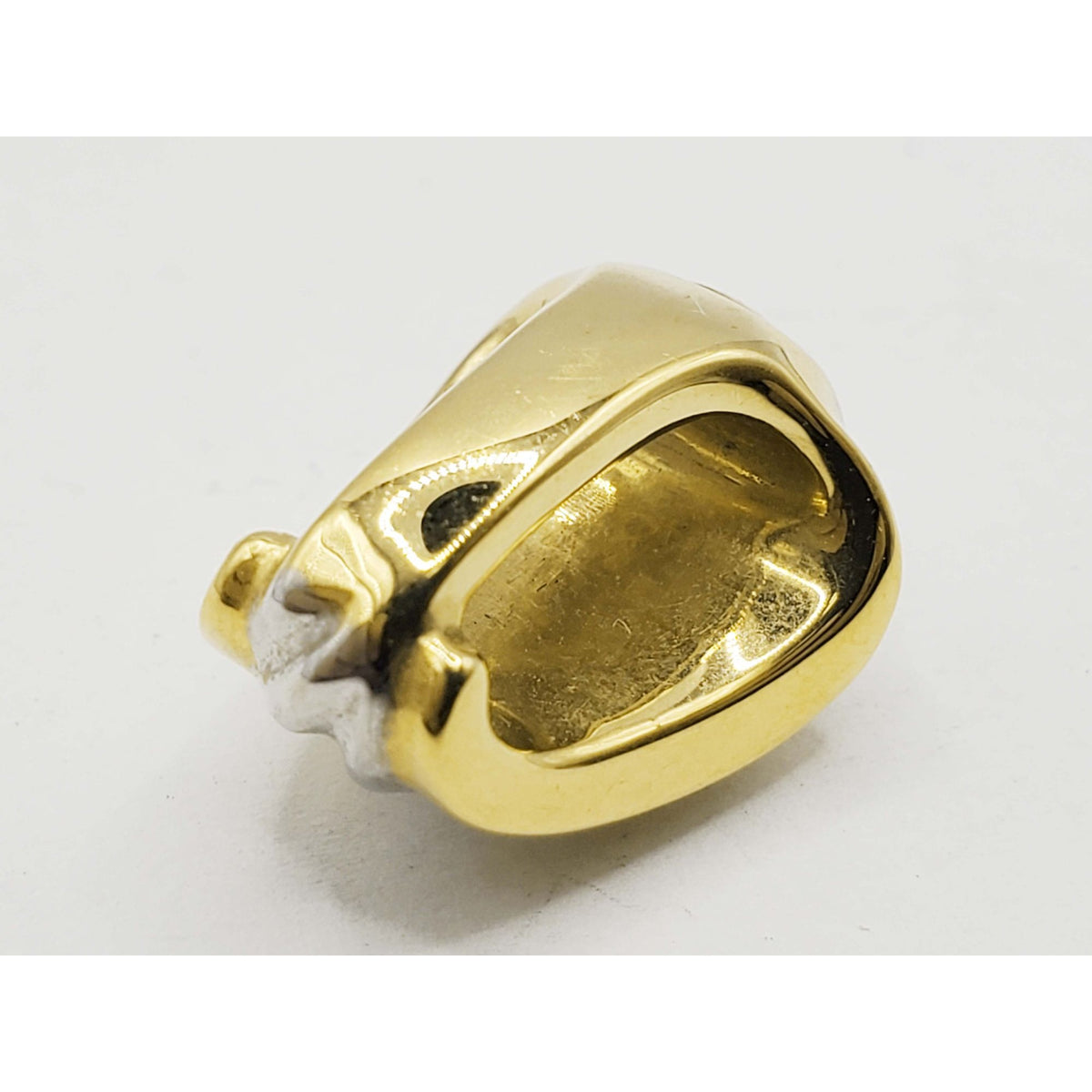 Two-Tone Shrimp Rib Style Slide Pendant 14k Yellow & White Gold