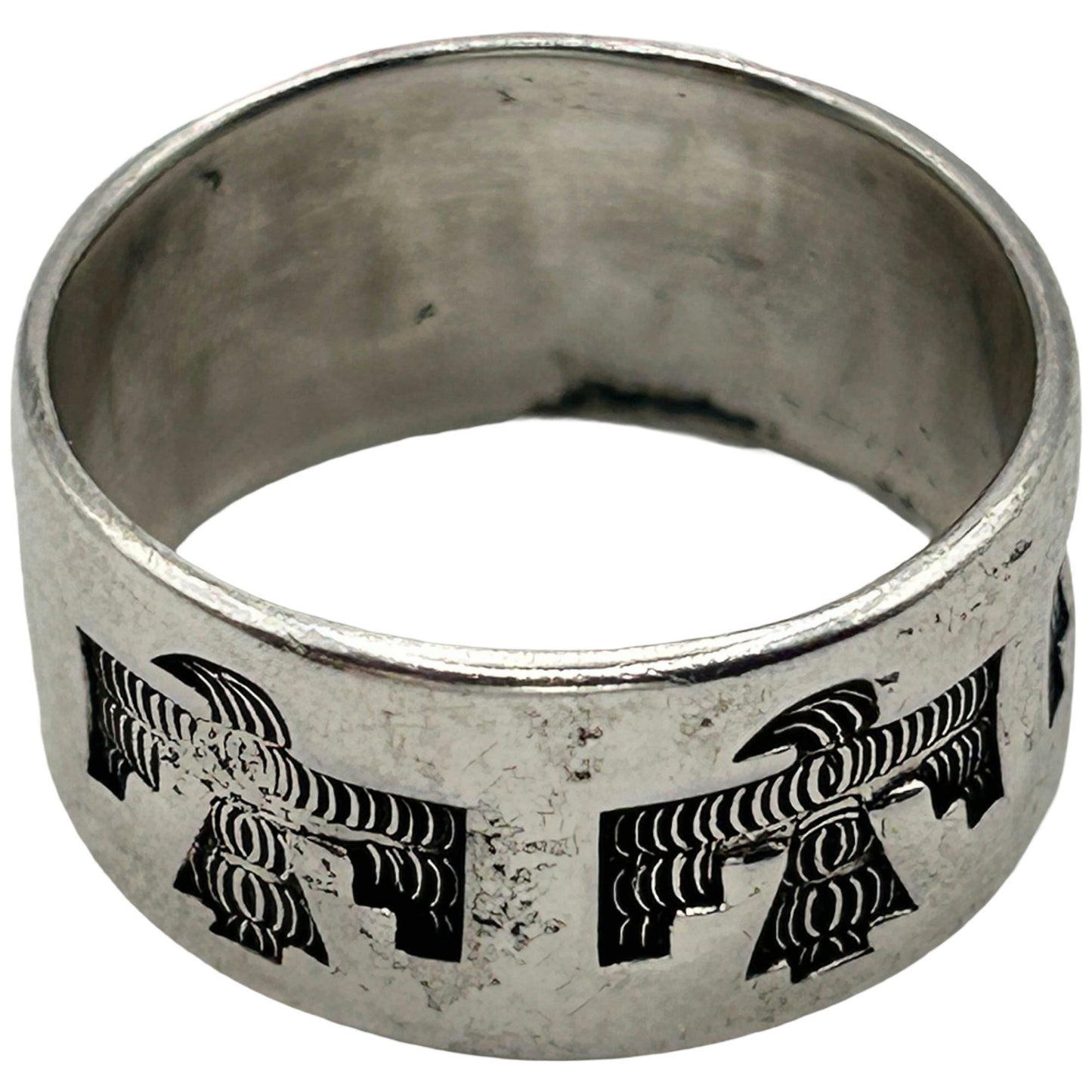 Vintage Bell Trading Post 925 Sterling Silver Navajo Thunderbird Ring - Size 8