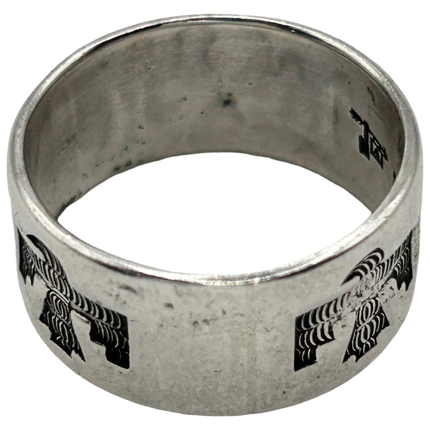 Vintage Bell Trading Post 925 Sterling Silver Navajo Thunderbird Ring - Size 8