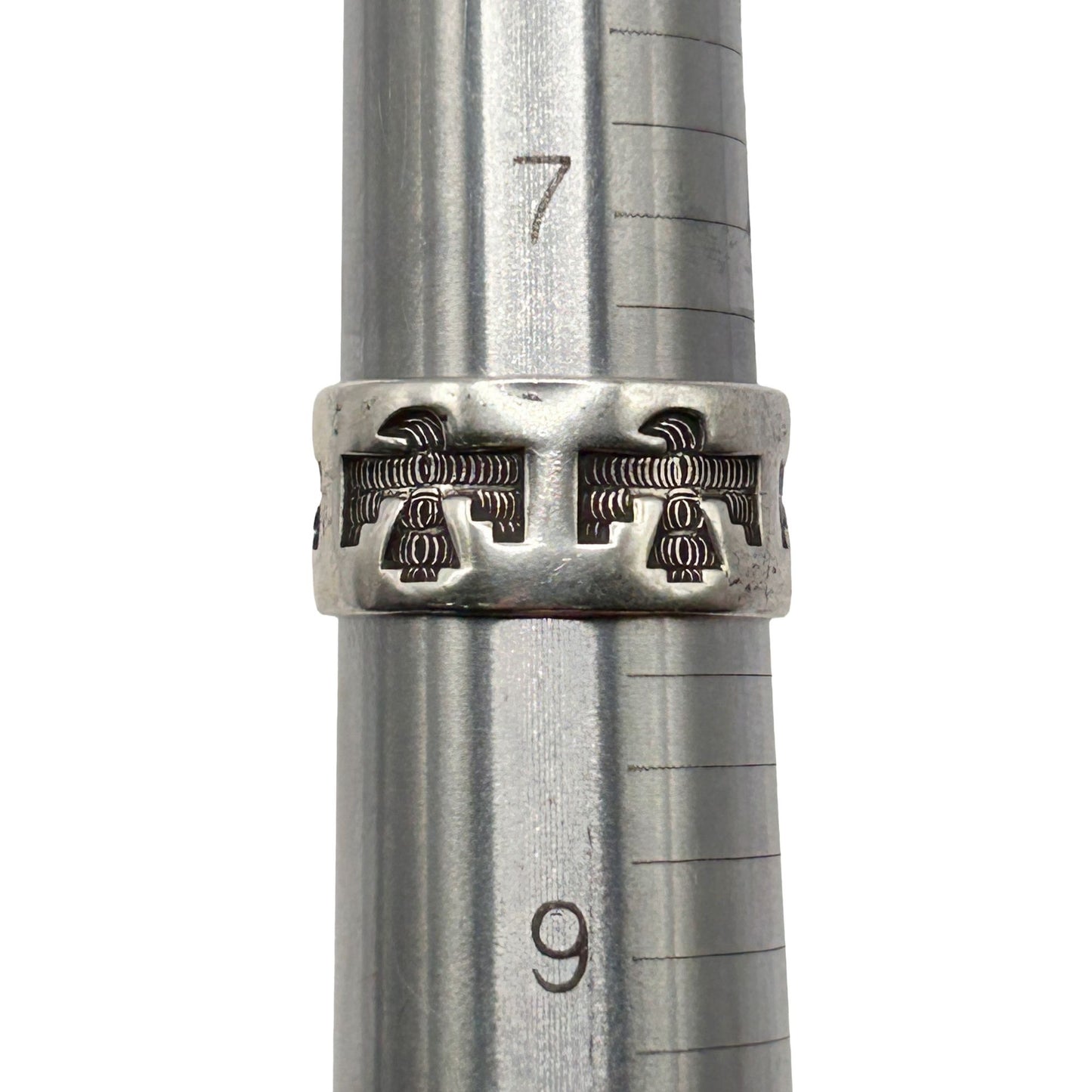 Vintage Bell Trading Post 925 Sterling Silver Navajo Thunderbird Ring - Size 8