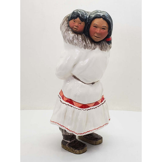 C. Alan Johnson 1962 Anna Mother Baby Papoose White Parka Alaskan Inuit Eskimo