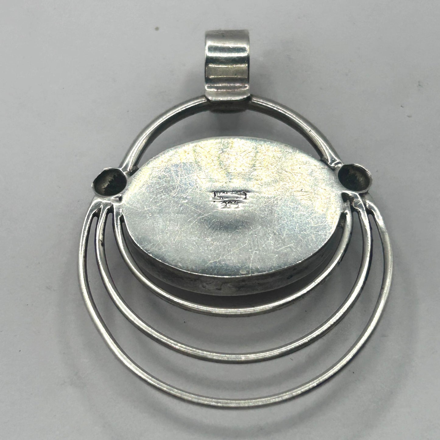 Mexico 925 Sterling Silver with Red Jasper Necklace Pendant