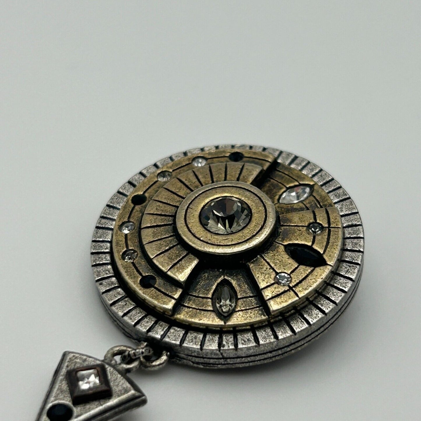 Rare Vintage Patricia Locke Sundial Brooch - Marked/Signed