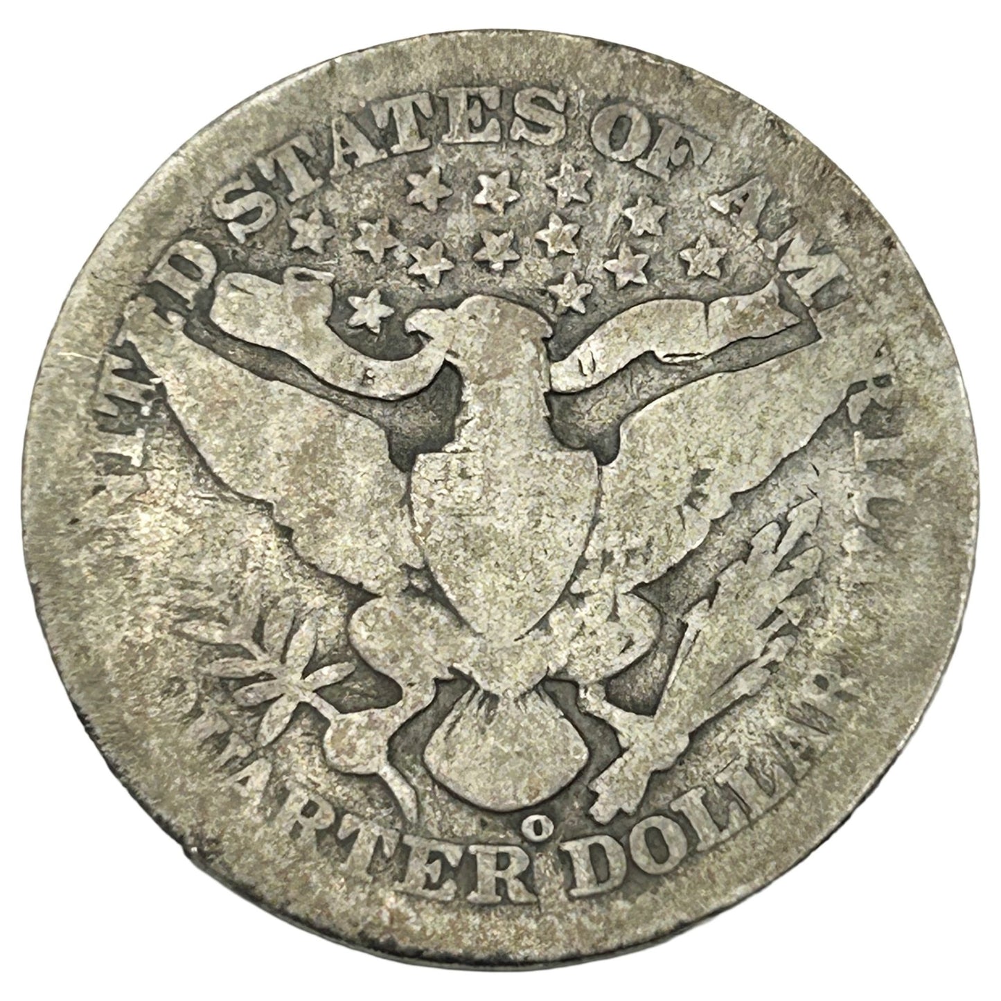 1909-O Barber Quarter Dollar New Orleans 25C - Key Date Circulated
