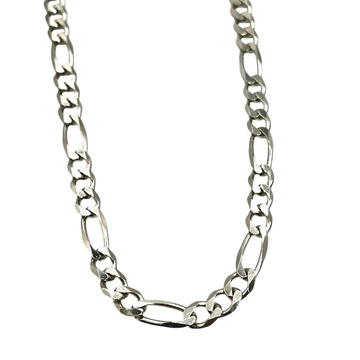 925 Italy IBB Sterling Silver Men's Figaro Chain Necklace 20 Inch 4mm Classic