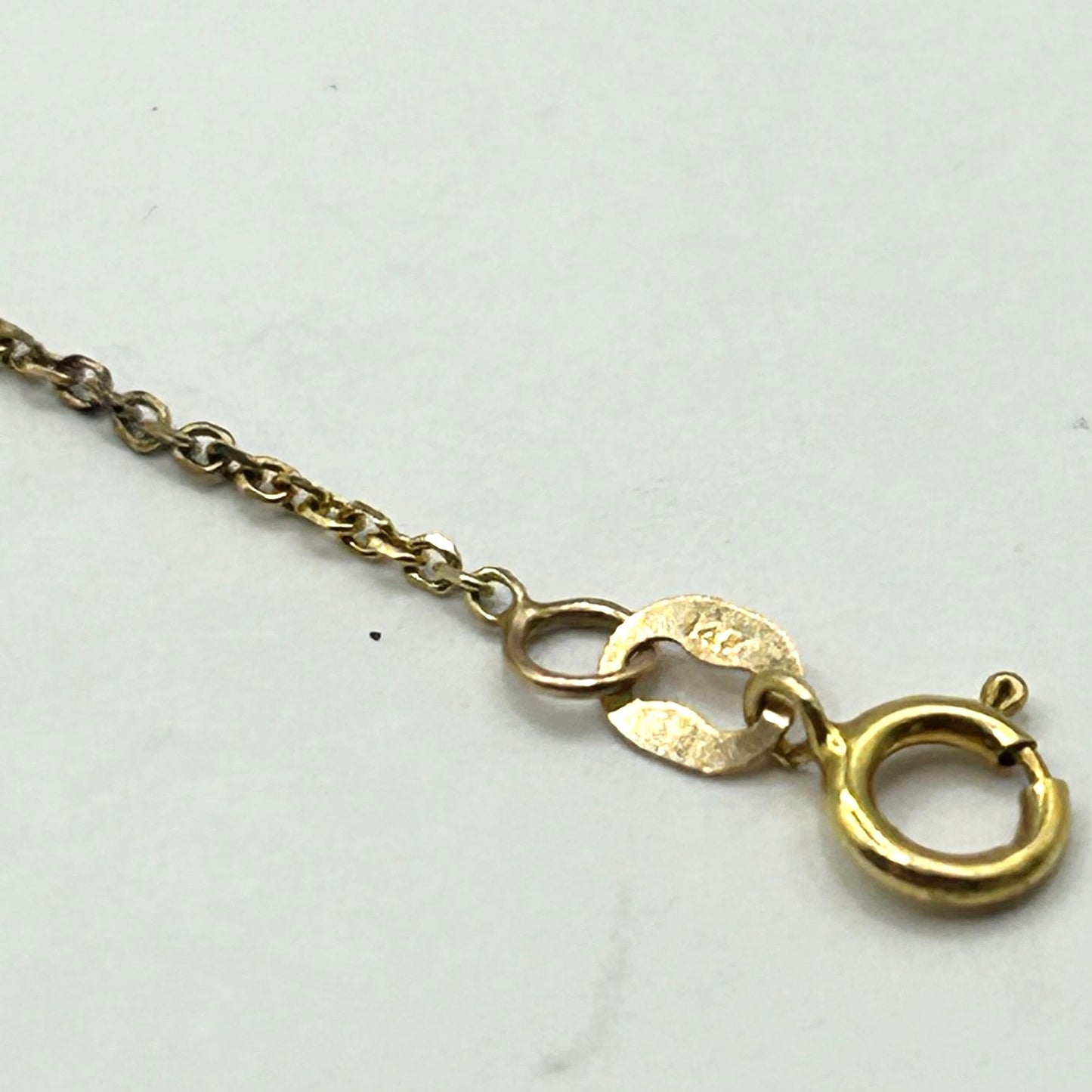 14k Yellow Gold Chain Station Bracelet with Pearls - 1.2g