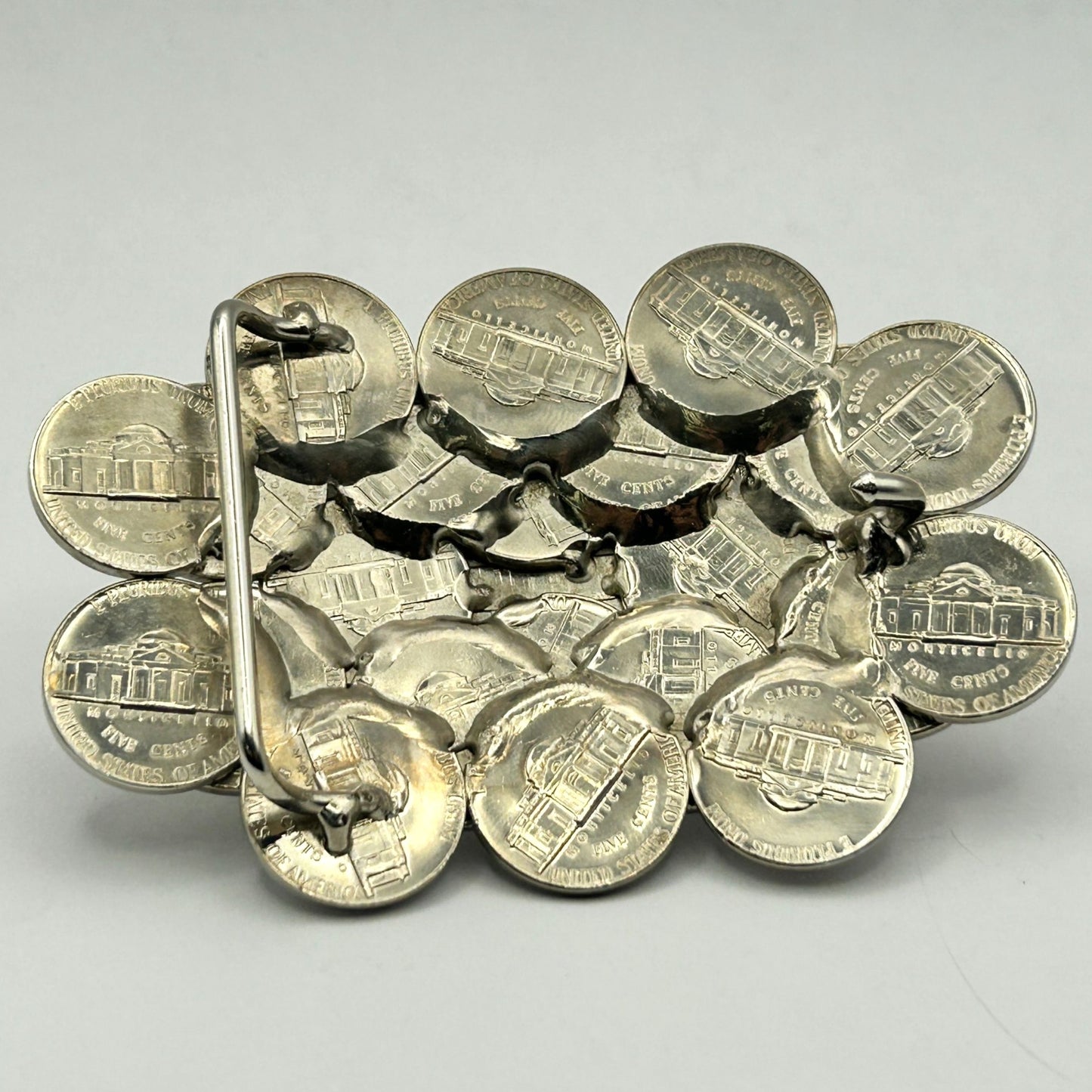 1970s Jefferson Nickel Coin Belt Buckle - 120.9g