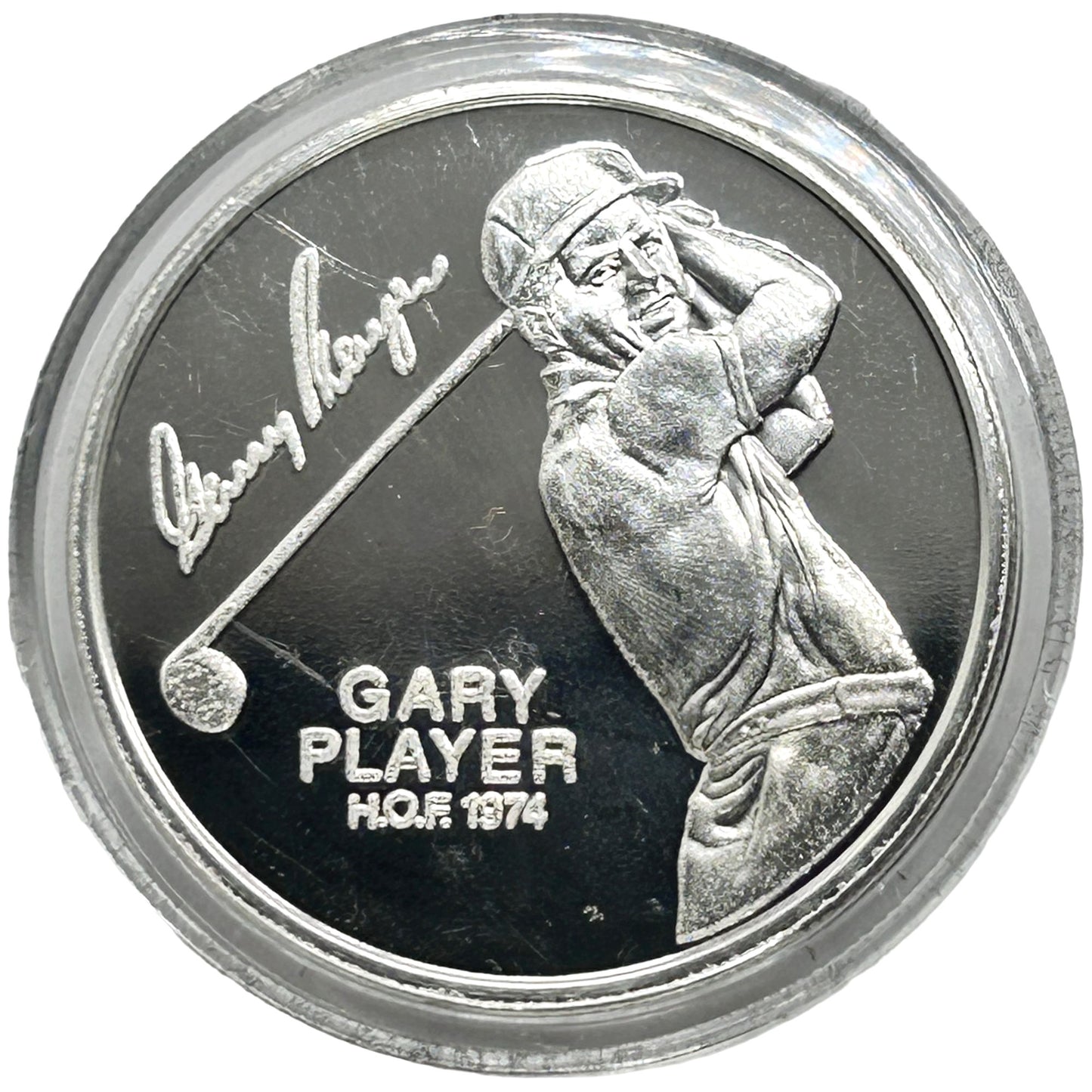 Gary Player PGA Golf Hall of Fame Coin 1 Troy Oz .999 Fine Silver Rare Round