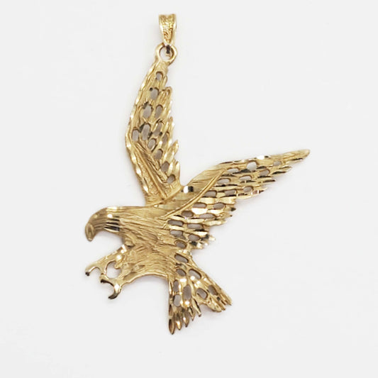 Soaring Eagle Filigree Pendant 14k Gold
