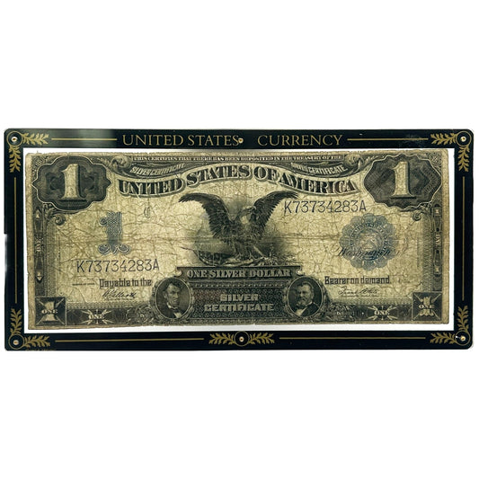 1899 U.S. $1 Large Black Eagle Silver Certificate, Blue Seal K73734283A