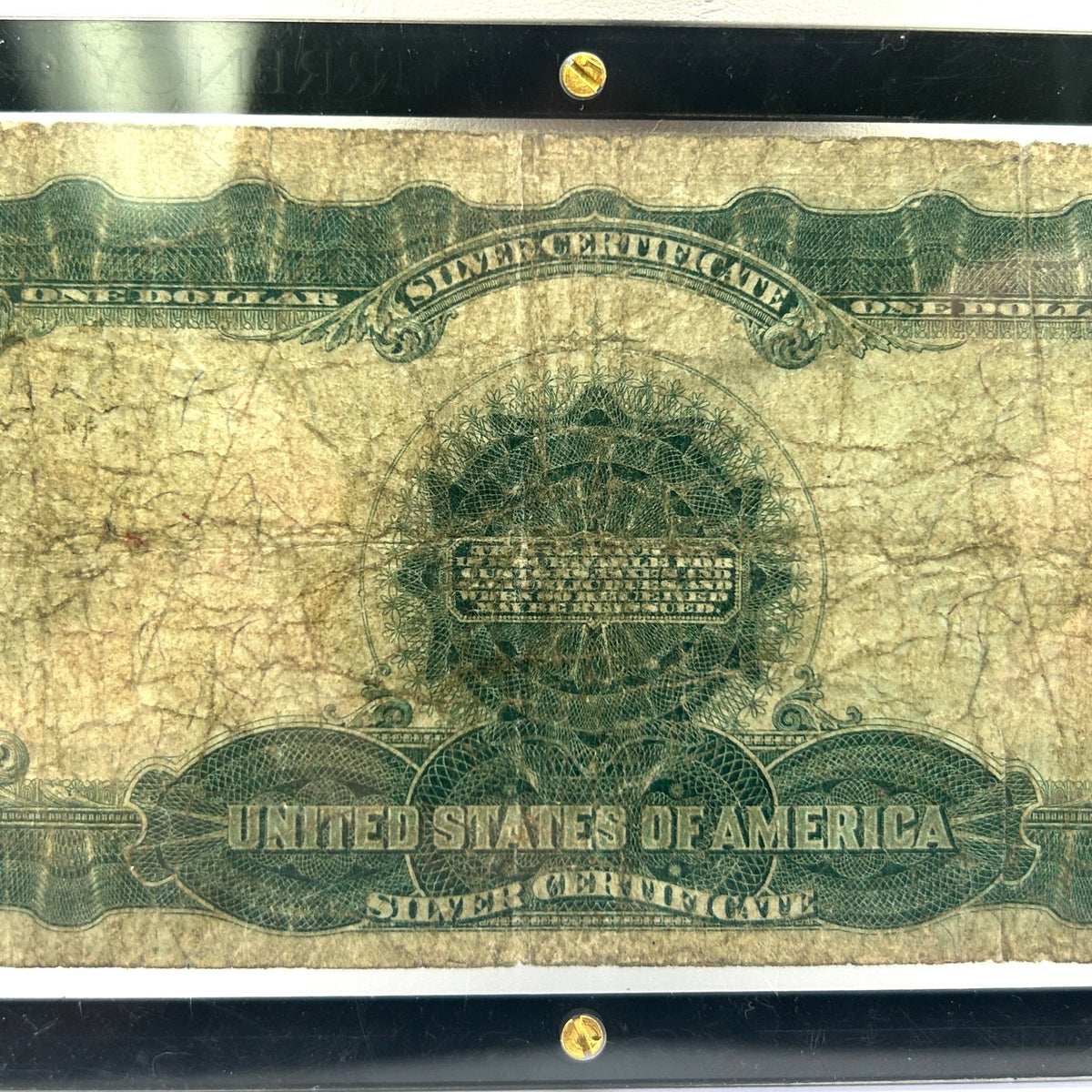 1899 U.S. $1 Large Black Eagle Silver Certificate, Blue Seal K73734283A