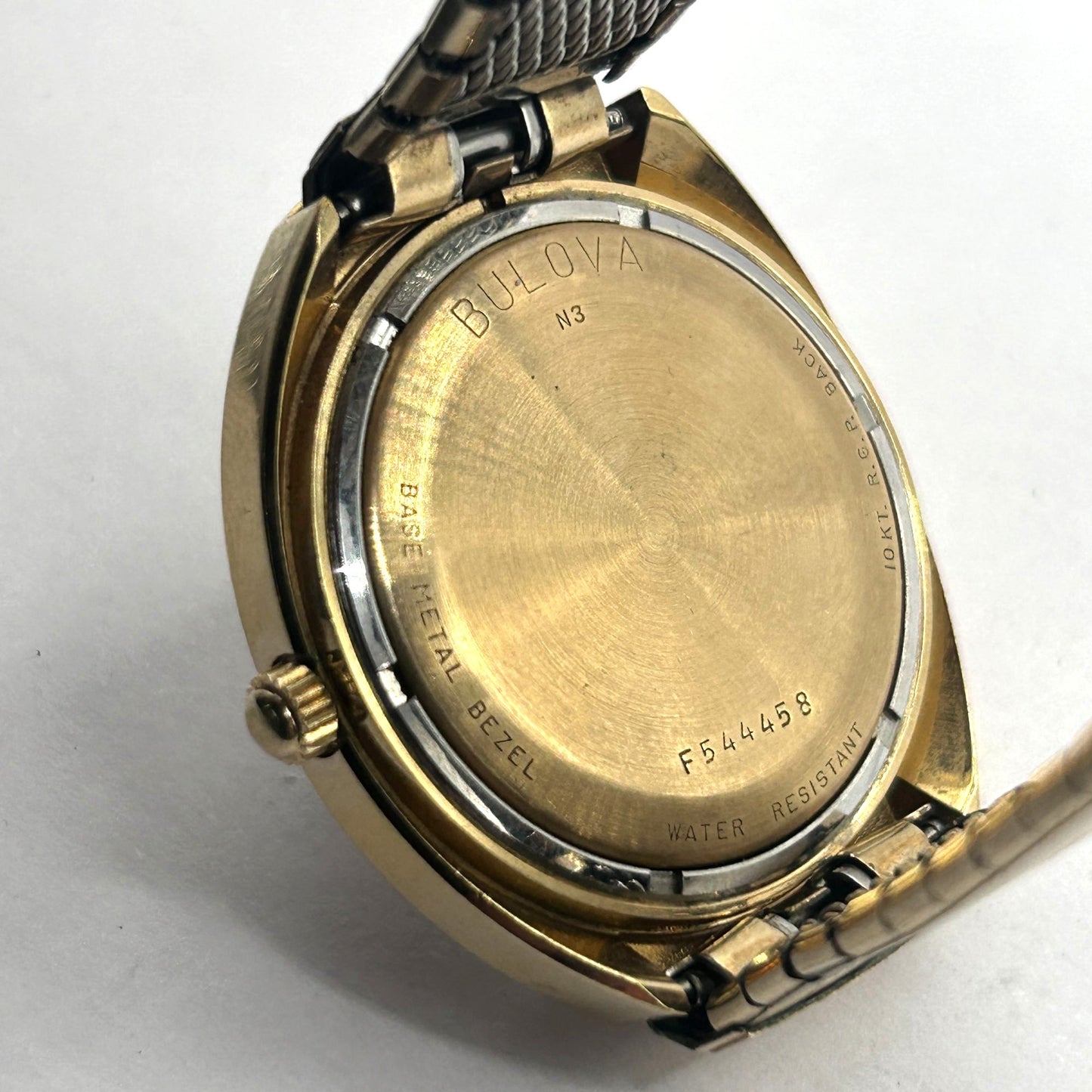 Men's Bulova 17J 1973 Clipper Red Vertical Day Date Vintage N3 1973 - RUNS