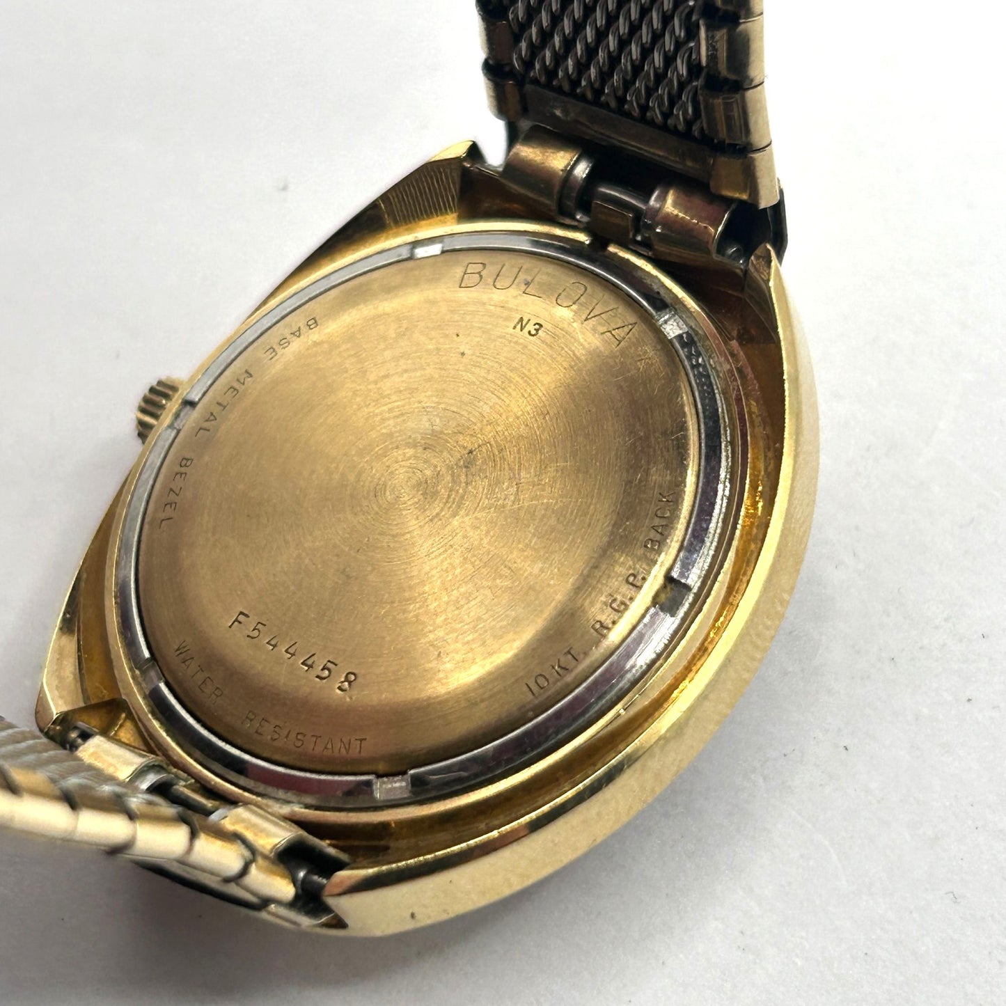 Men's Bulova 17J 1973 Clipper Red Vertical Day Date Vintage N3 1973 - RUNS