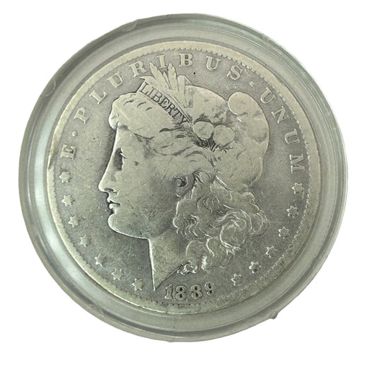 1889 Morgan Dollar AG/G (cleaned) 90% Silver $1 US Coin Collectible - O