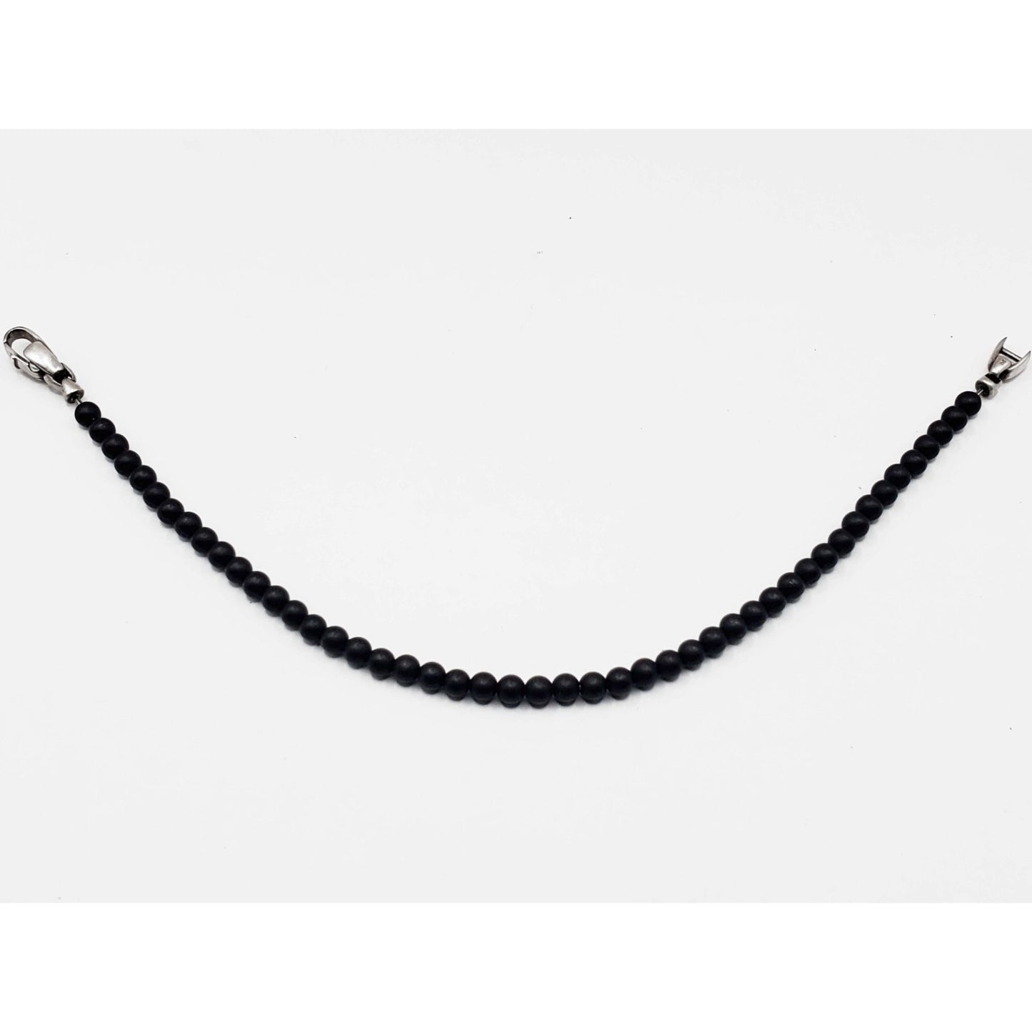 David Yurman Men's Spiritual Beads Bracelet Black Onyx with Sterling Silver