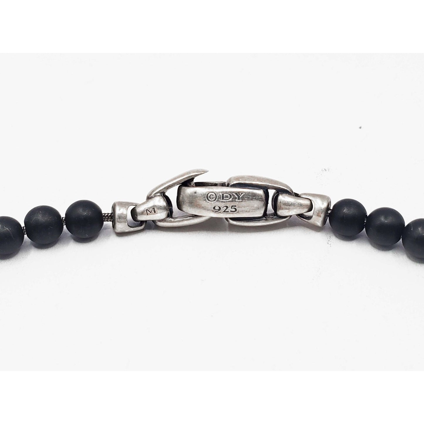 David Yurman Men's Spiritual Beads Bracelet Black Onyx with Sterling Silver