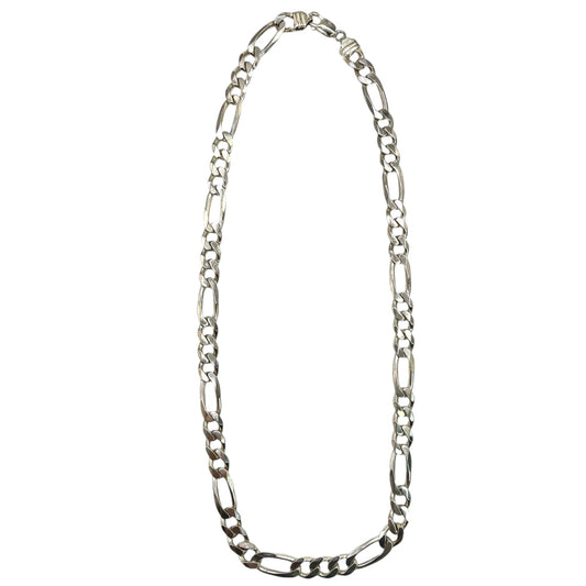 925 Italy Sterling Silver Men's Figaro Chain Necklace 22 Inch 10mm Classic