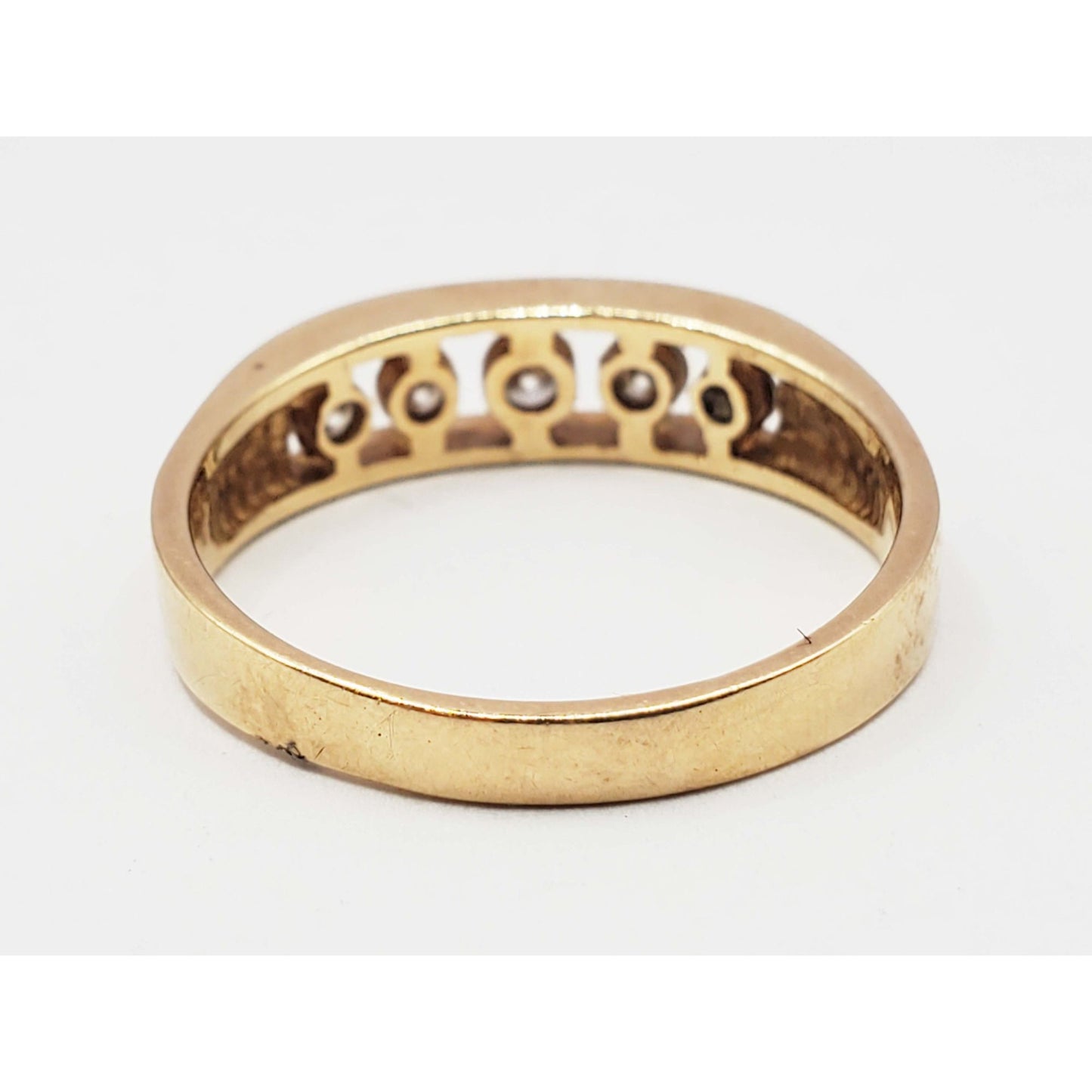 0.42 ctw Natural Diamond Channel Set Wedding Band Ring 14k Gold Size 10.25