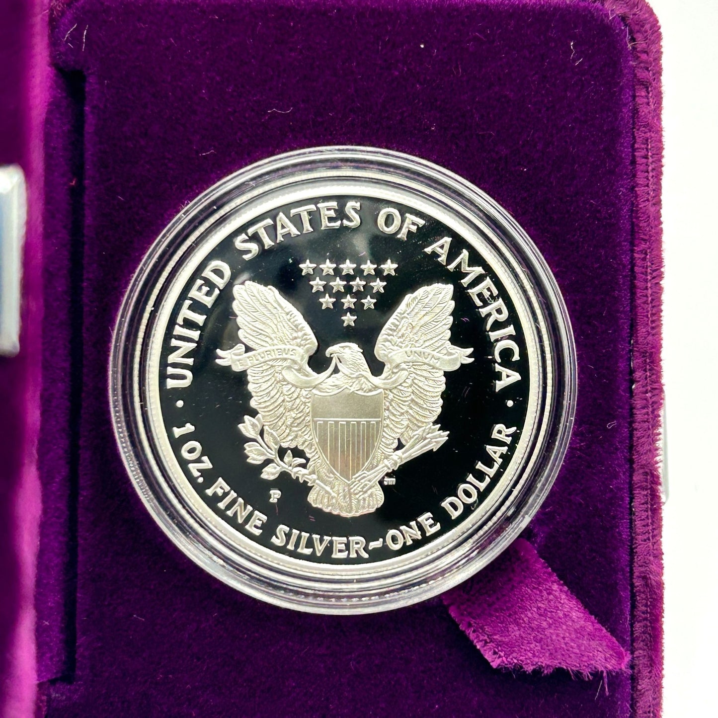 1995-P American Silver Eagle Proof in Original Government Packaging With COA