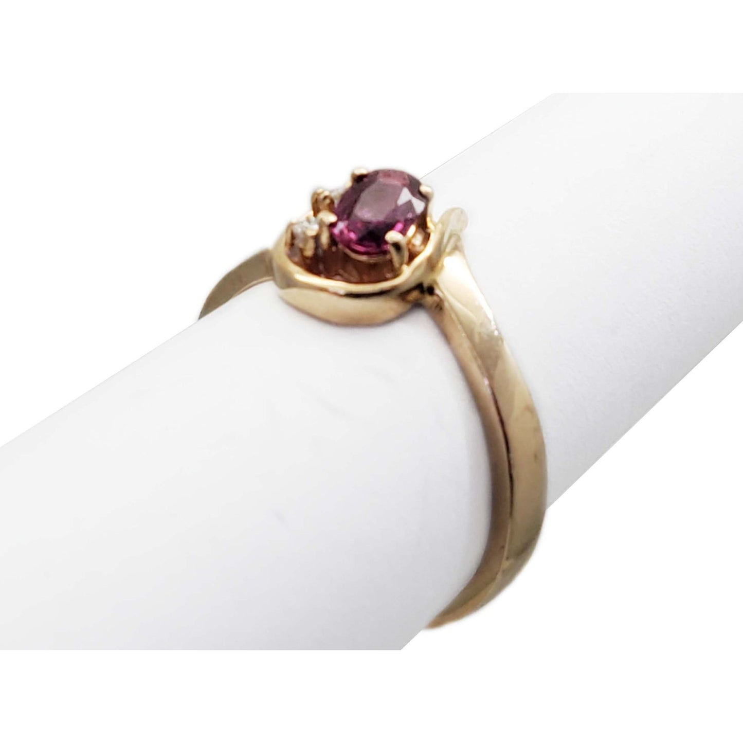 0.45 ctw Ruby & Diamond Accent Filigree Band Ring 14k Gold Size 9