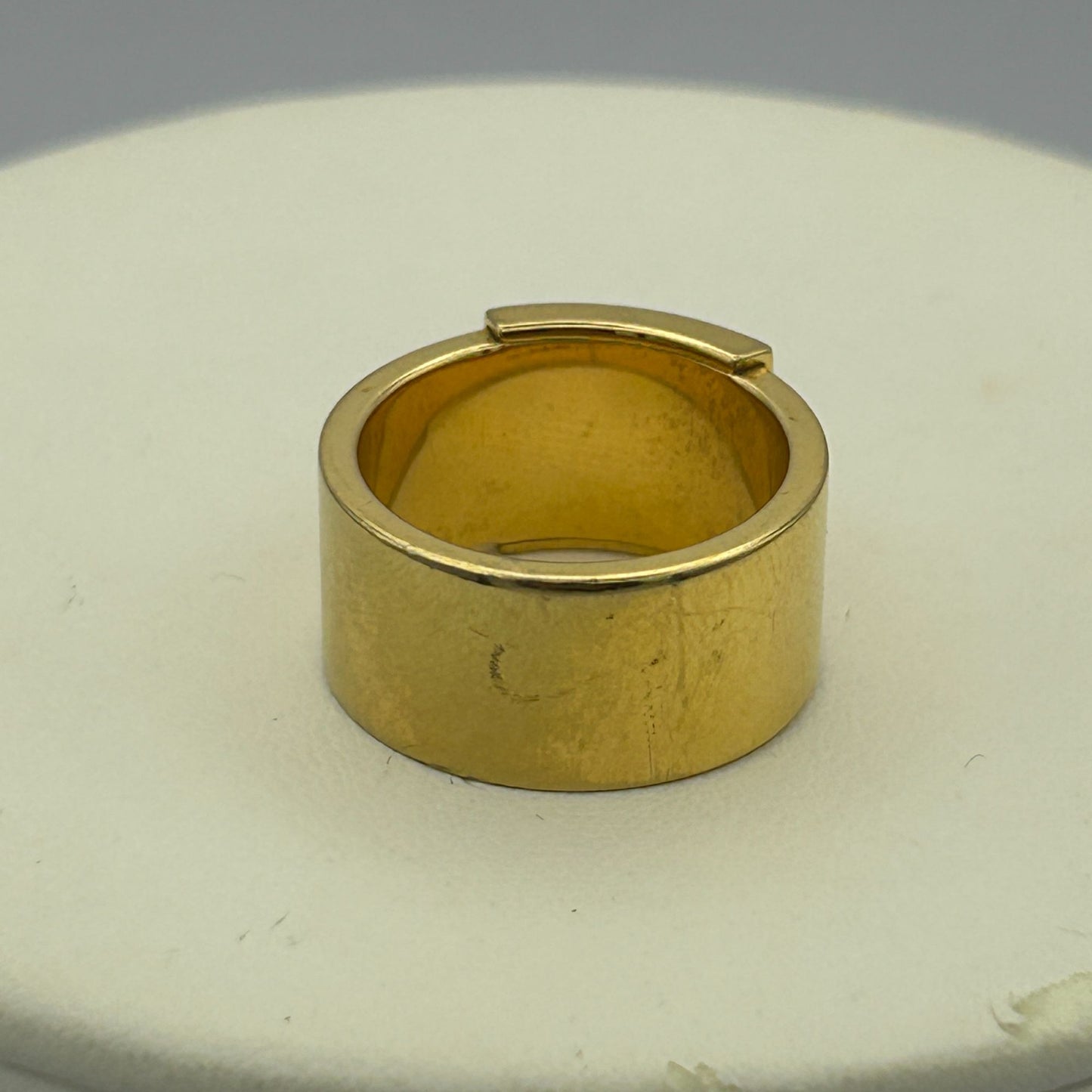 Michael Kors Gold Toned Logo Brass Wide Ring/Band SIZE 7 - MKJX2657