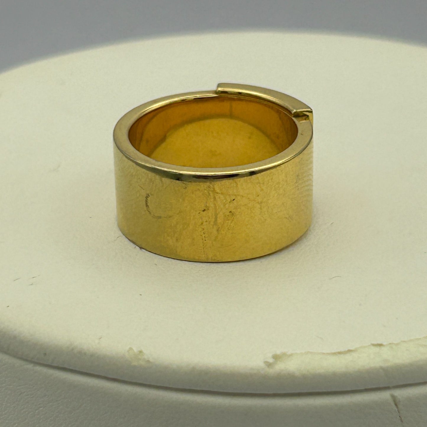 Michael Kors Gold Toned Logo Brass Wide Ring/Band SIZE 7 - MKJX2657