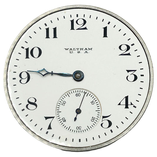 Waltham Pocket Watch Movement 15 Jewels 22665412 - WORKING