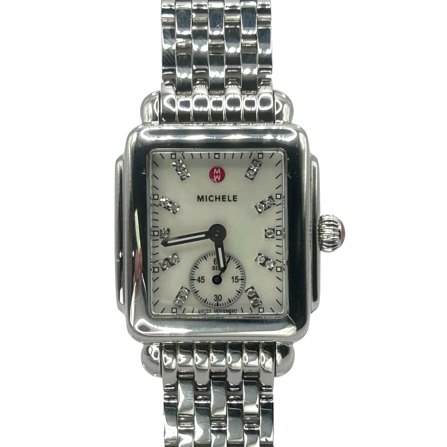 Michele Deco Mid Mother of Pearl Diamond Dial Women's Watch MW06V00A0046
