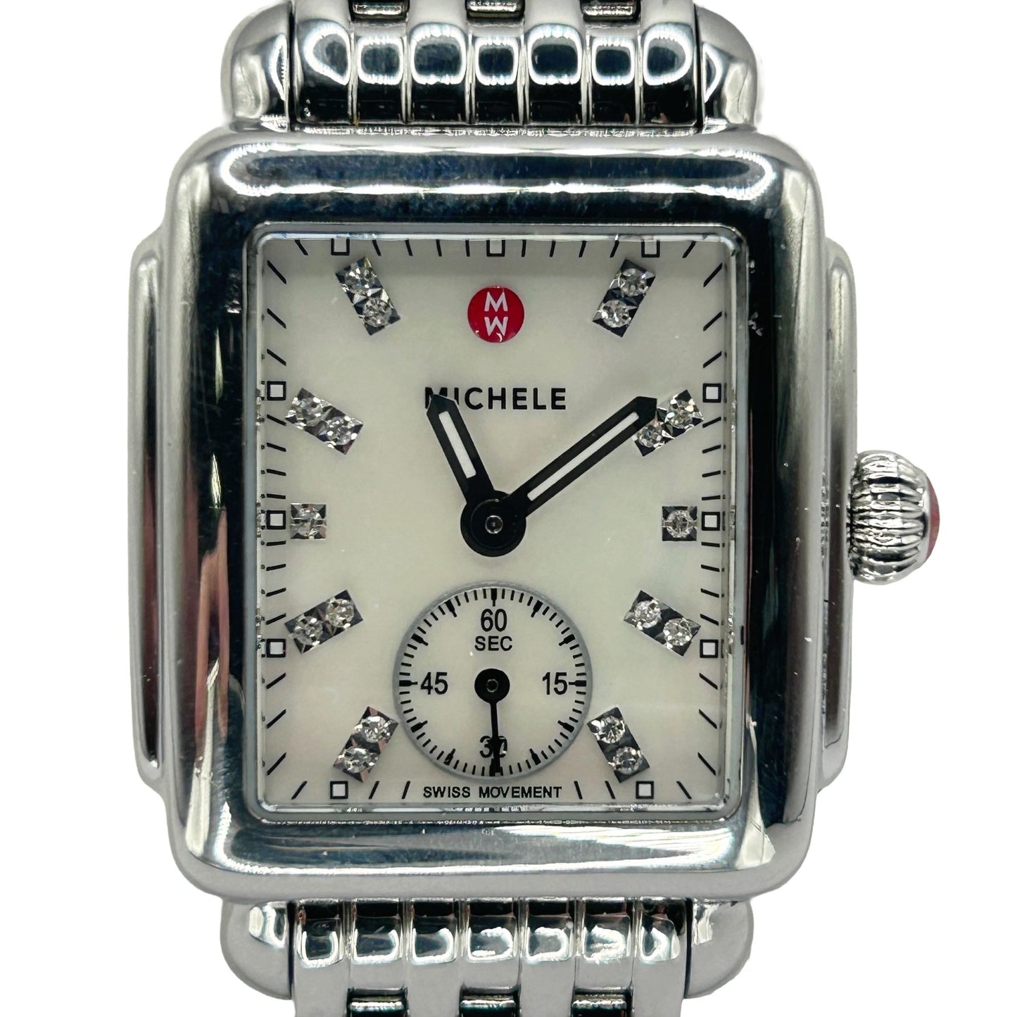 Michele Deco Mid Mother of Pearl Diamond Dial Women's Watch MW06V00A0046