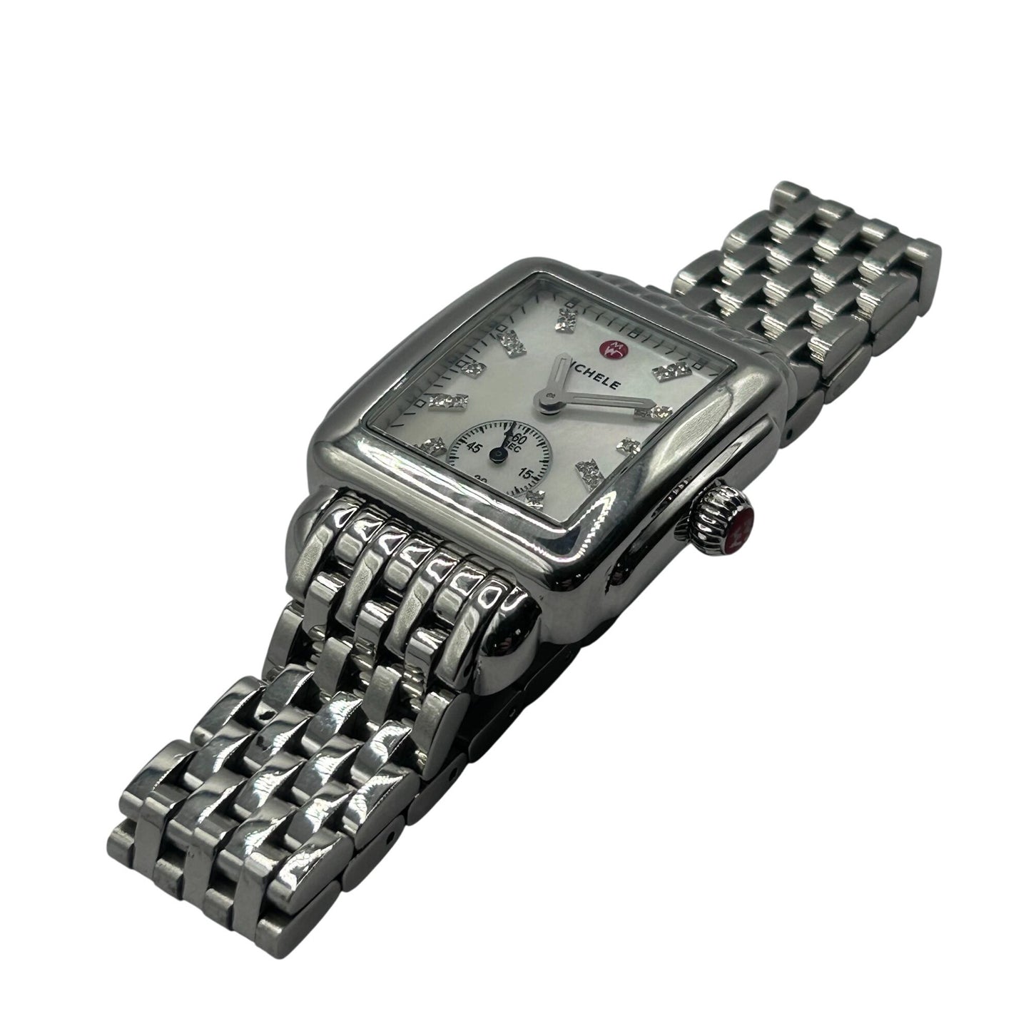 Michele Deco Mid Mother of Pearl Diamond Dial Women's Watch MW06V00A0046