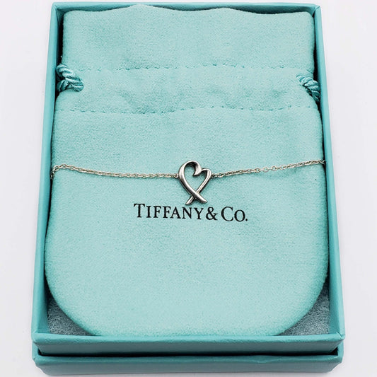 Tiffany & Co Paloma Picasso Loving Heart Bracelet Sterling Silver