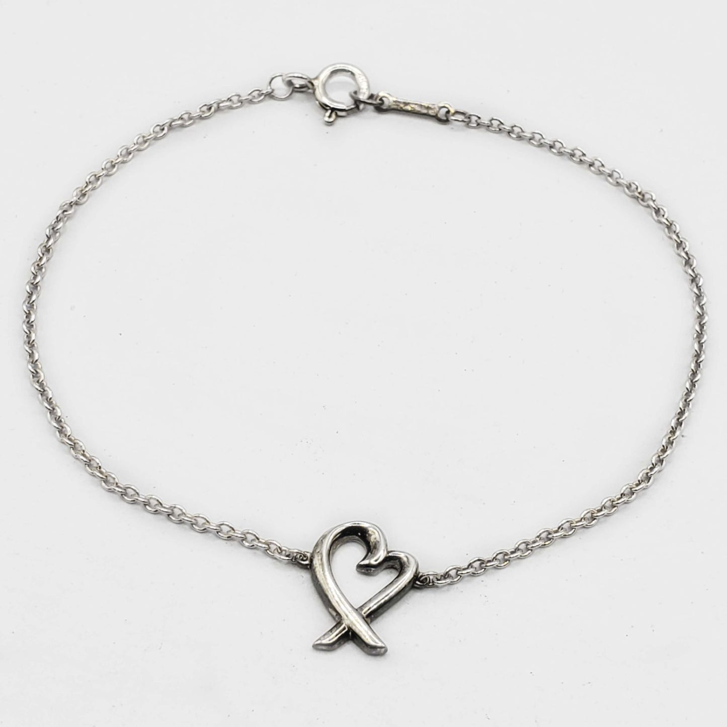 Tiffany & Co Paloma Picasso Loving Heart Bracelet Sterling Silver