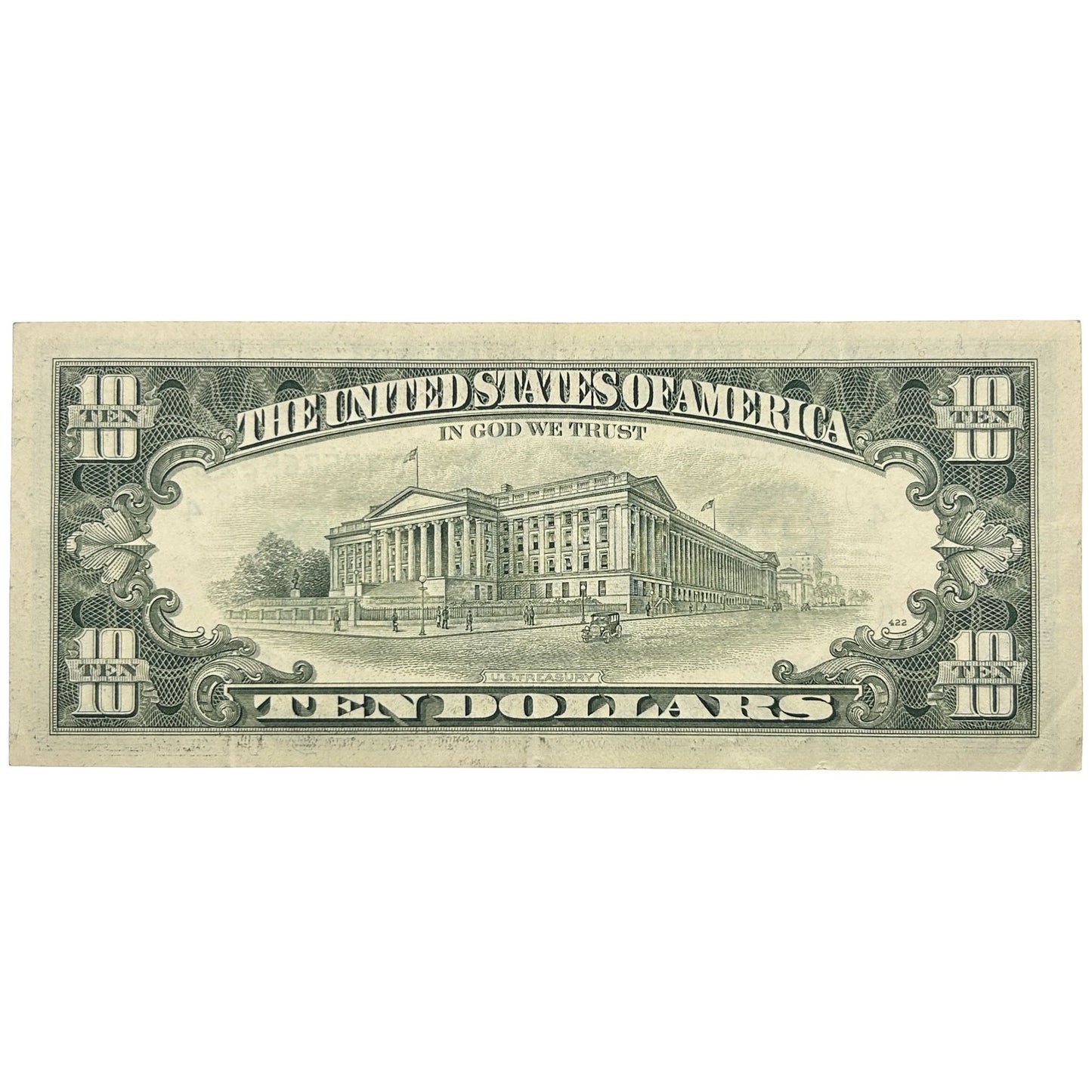 1985 $10 Ten Dollar Bill Federal Reserve Note Cleveland Ohio Vintage Currency