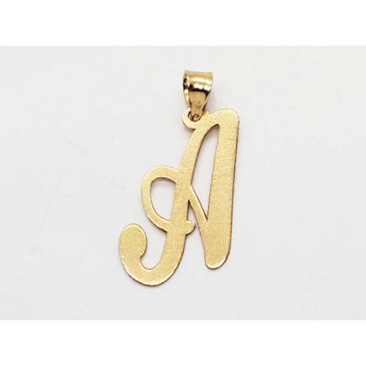 Script Letter A Pendant 14k Gold