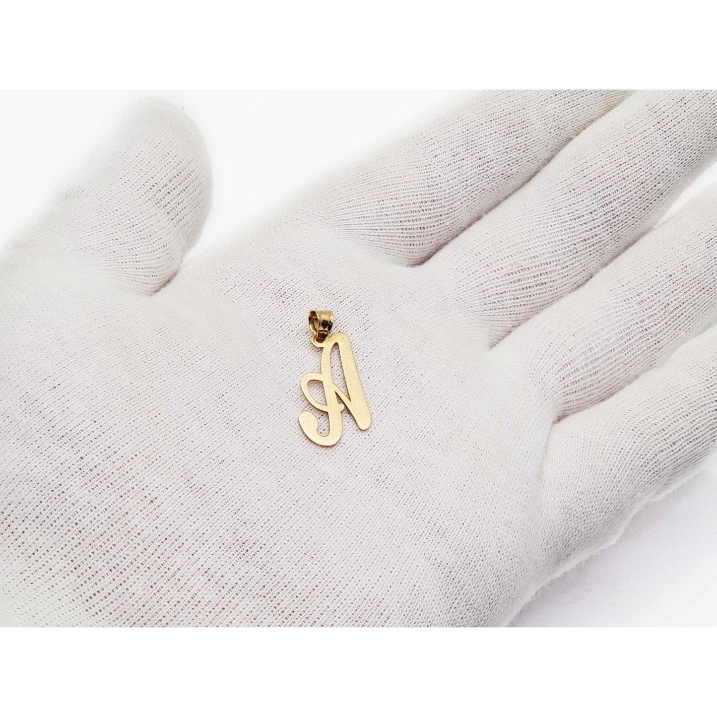 Script Letter A Pendant 14k Gold